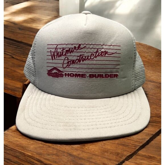 Vintage Whitmire Construction Trucker Hat Home Builders Snapback Sportcap - Picture 1 of 11